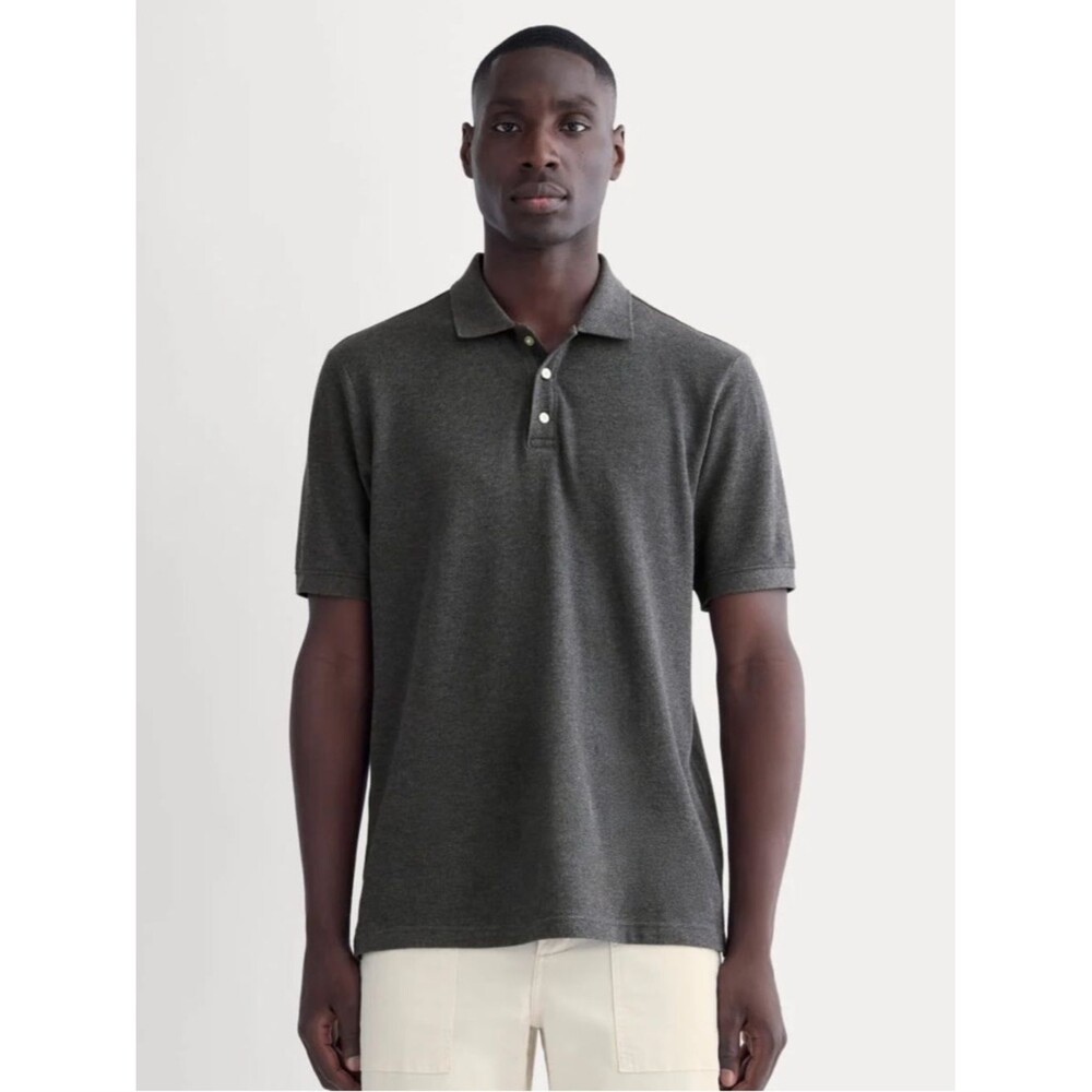 Everlane Mens Pique Polo NWT Size XS Charcoal Gray Short Sleeve Preppy Classic